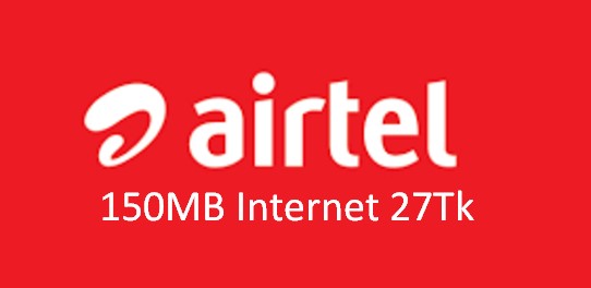 Airtel 150MB Internet 27Tk Offer