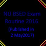 NU BSED Exam Routine 2016