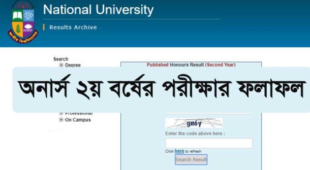NU Honours 2nd Year Result 2020